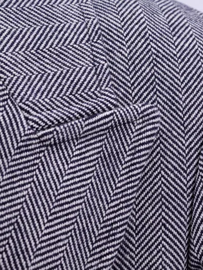 Ami Alexandre Mattiussi Ami Virgin Wool Coat With Herringbone Motif In Gray