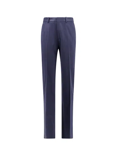 Off-white Off White Men Virgin Wool Slim Trouser In Blue