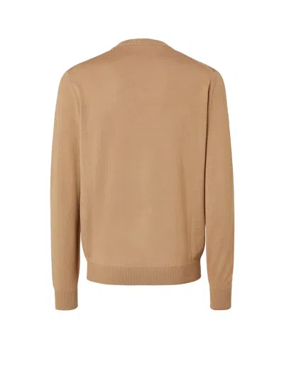 Fendi Wool Sweater Sweaters And Cardigans Beige In Brown