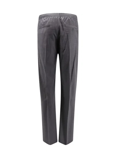 Givenchy Wool Trousers With Elastic Waistband And Drawstring In Gray