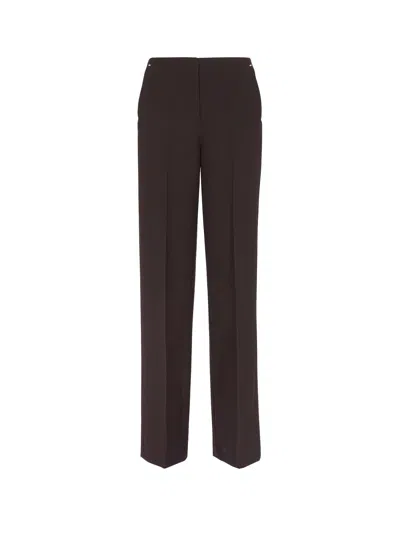 Fendi Virgin Wool Trouser With Metal Ff Details