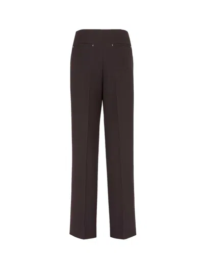 Fendi Virgin Wool Trouser With Metal Ff Details