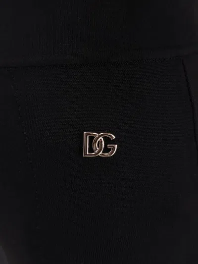 Dolce & Gabbana Viscose Blend Longuette Skirt In Black
