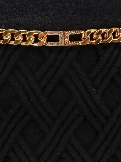 Elisabetta Franchi Chain-embellished Geometric Midi Skirt