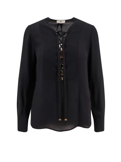 Elisabetta Franchi Viscose Shirt With Laces In Multi
