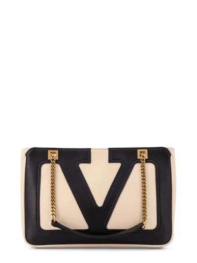 Valentino Superstar Leather Shoulder Bag With Chain Strap