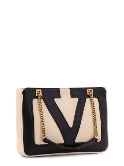 Valentino Superstar Leather Shoulder Bag With Chain Strap