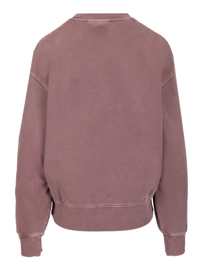 Carhartt Logo-patch Crew-neck Sweatshirt In Pink