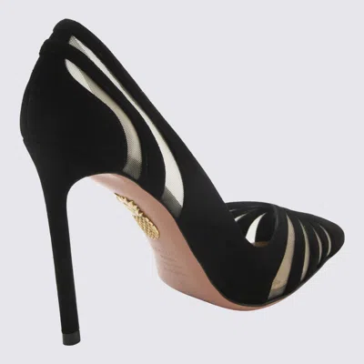 Aquazzura Mesh Panel Pointed Toe Stiletto Heel Pumps