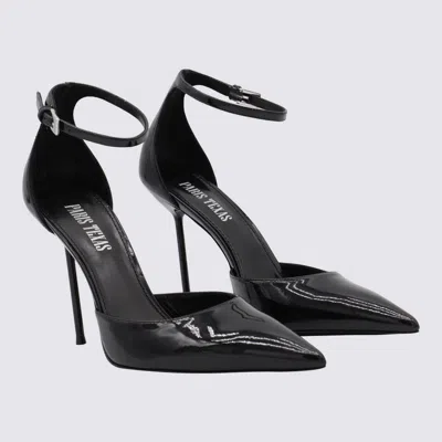 Paris Texas Arrow Toe Heeled Shoes With Delicate Ankle Strap In Black