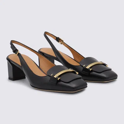 Tod's Tods Barretta 50 Smoothed Leather Slingback Pumps In Black