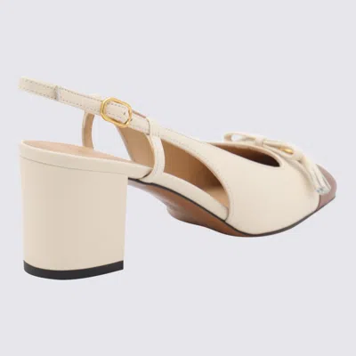 Valentino Leather Valet Du Roi Slingback Heels 60 In Nude