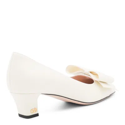Valentino Garavani Ivory Leather Pumps