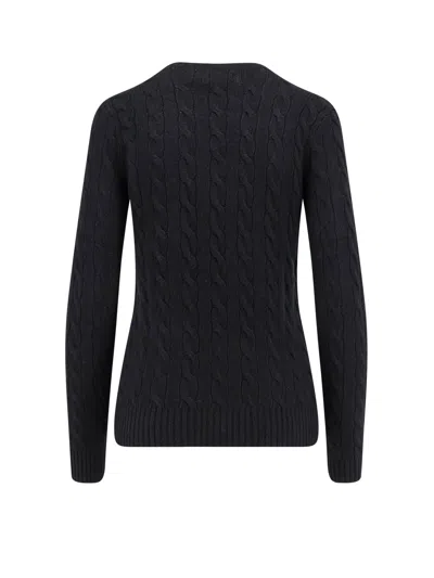 Polo Ralph Lauren Wool And Cashmere Cable Knit Sweater In Black