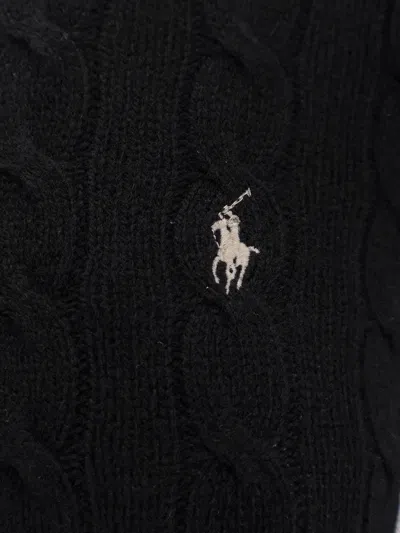 Polo Ralph Lauren Wool And Cashmere Cable Knit Sweater In Black