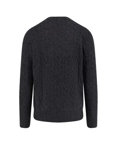 Polo Ralph Lauren Cable-knit Wool-cashmere Sweater In Black
