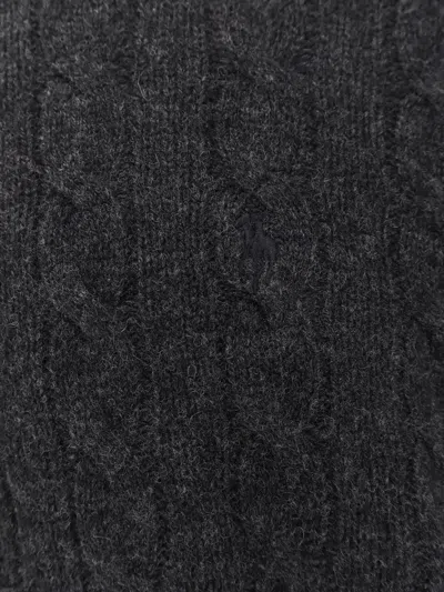 Polo Ralph Lauren Cable-knit Wool-cashmere Sweater In Black