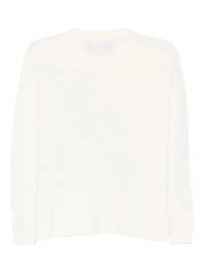 Roberto Collina Wool And Cashmere Crewneck Sweater Clothing In White