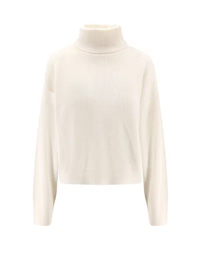 Brunello Cucinelli Ribbed Sweater In Neutral