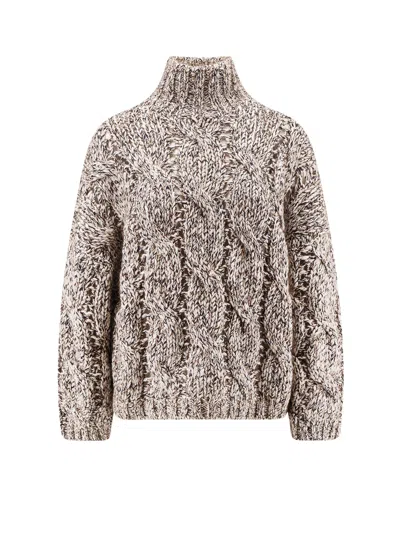 Brunello Cucinelli Wool And Cashmere Turtleneck Sweater With Sequins