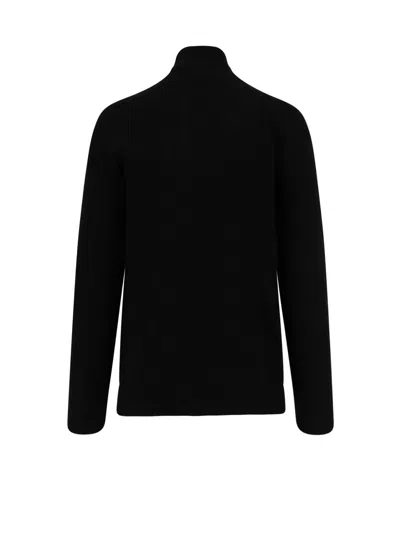 Polo Ralph Lauren Cable Knit Black Turtleneck Sweater With Embroidered Logo