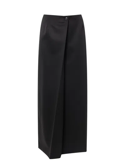 Givenchy Wool And Mohair Long Skirt In Black