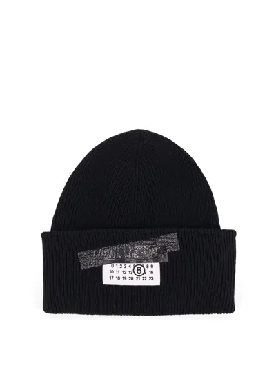 Mm6 Maison Margiela Wool Blend Beanie Hat