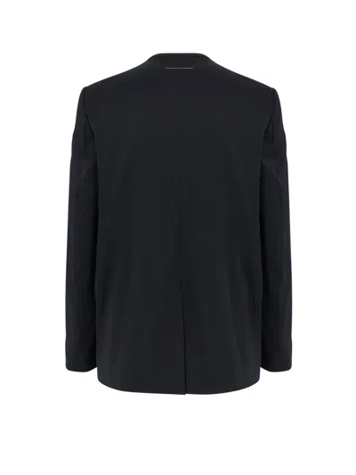 Mm6 Maison Margiela Wool Blend Blazer In Black