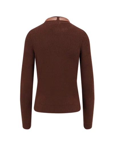 Elisabetta Franchi Wool-blend High-neck Sweater In Red