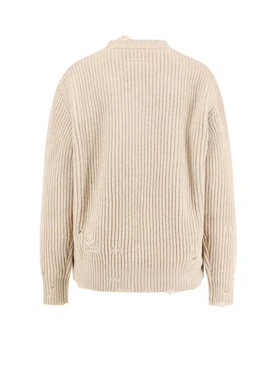 Mm6 Maison Margiela Wool Blend Sweater With Distressed Effect