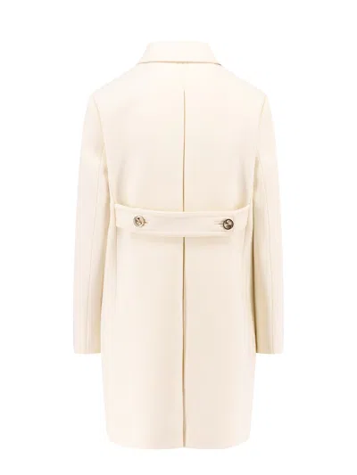 Gucci Wool Coat With Interlocking Gg Buttons In Yellow