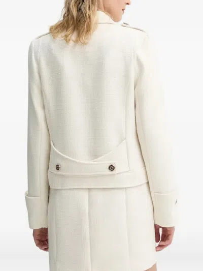 Bruuns Bazaar Tweed Zip-front Jacket In Neutral