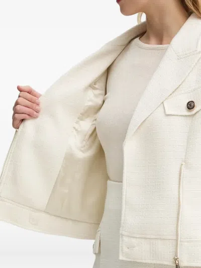 Bruuns Bazaar Tweed Zip-front Jacket In Neutral
