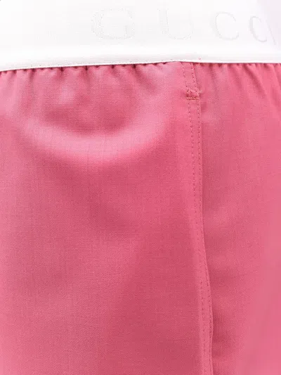 Gucci Women Light Wool Boxer-style Shorts In Pink