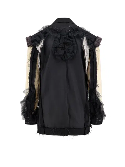 Maison Margiela Deconstructed-design Single-breasted Blazer In Multi