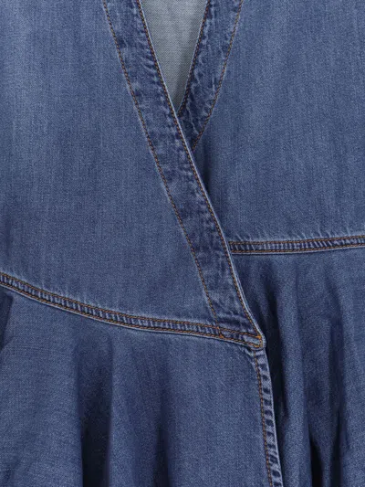 Alaïa Wrap Dress In Blue