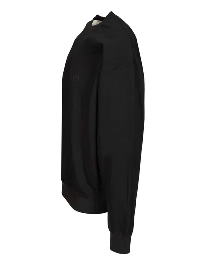 Y-3 Brushed Terry Crew Sweat Sweatshirts Black In Black