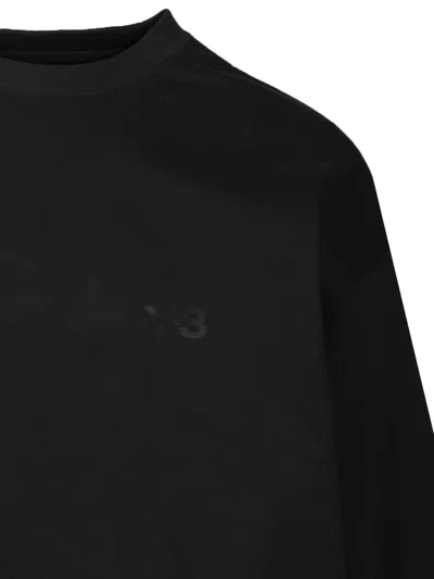 Y-3 Brushed Terry Crew Sweat Sweatshirts Black In Black