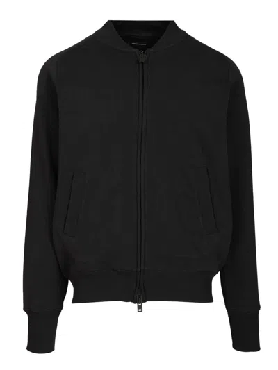 Y-3 Adidas Logo Cotton Sweatshirt In Black