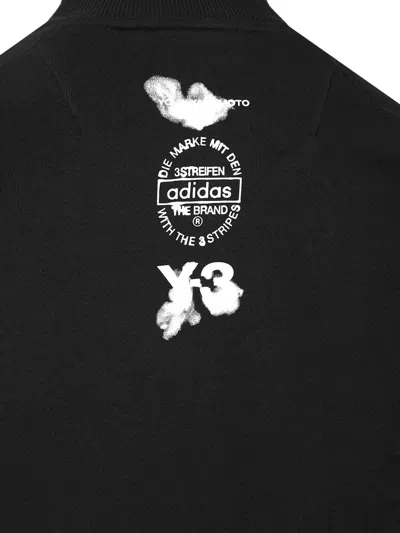 Y-3 Adidas Logo Cotton Sweatshirt In Black