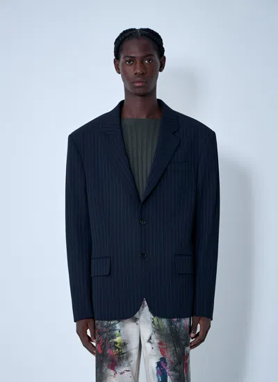 Acne Studios Men Single-breasted Blazer In Blue
