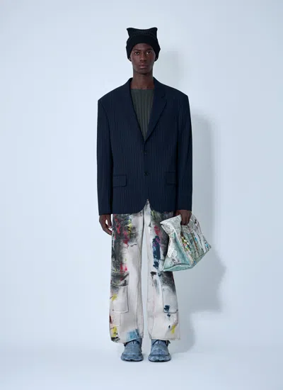 Acne Studios Men Single-breasted Blazer In Blue