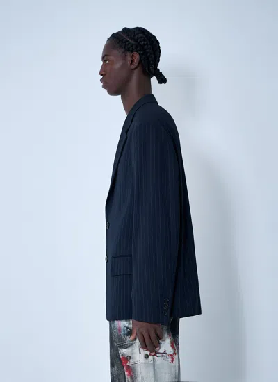 Acne Studios Men Single-breasted Blazer In Blue