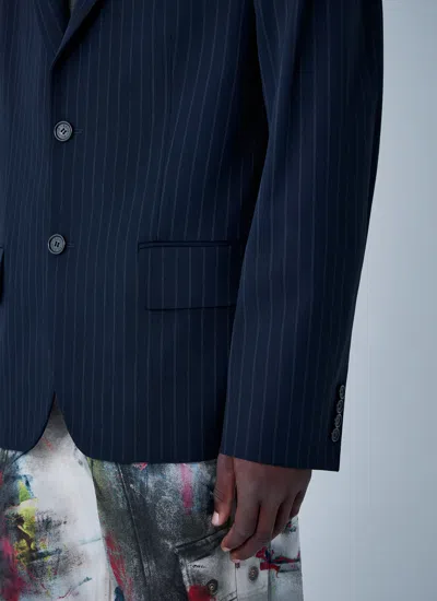 Acne Studios Men Single-breasted Blazer In Blue