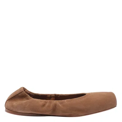 Alaïa Alaia Two-tone Ballerina With Square Toe In Brown Women In Brown