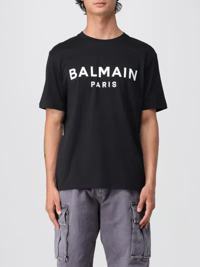 Balmain Printed T-shirt - Straight Fit In Black