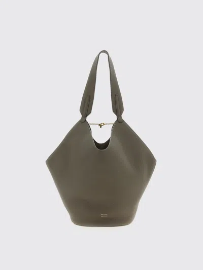 Khaite Lotus Small Textured-leather Tote In Green