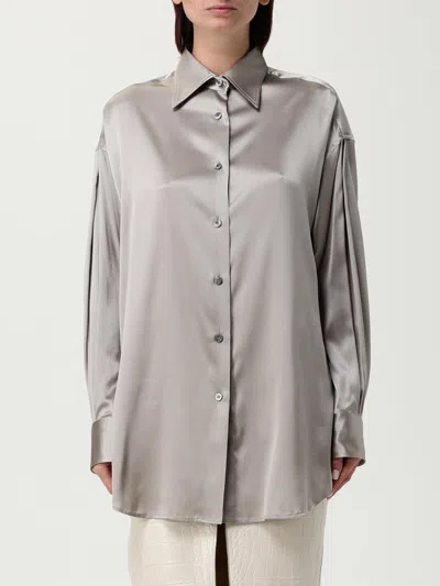 Tom Ford Satin Relaxed Fit Shirt In White