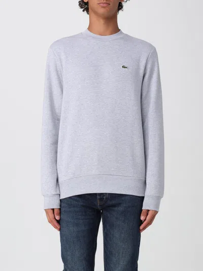 Lacoste Basic Crew Neck Sweatshirt In Gray