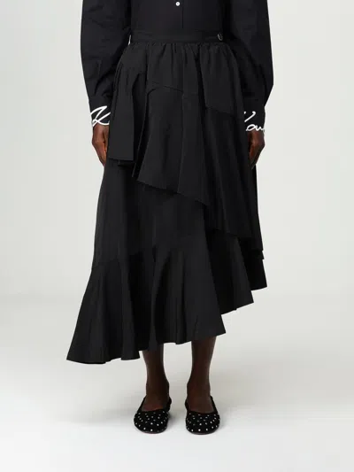 Karl Lagerfeld Voluminous Ruffle Skirt In Black